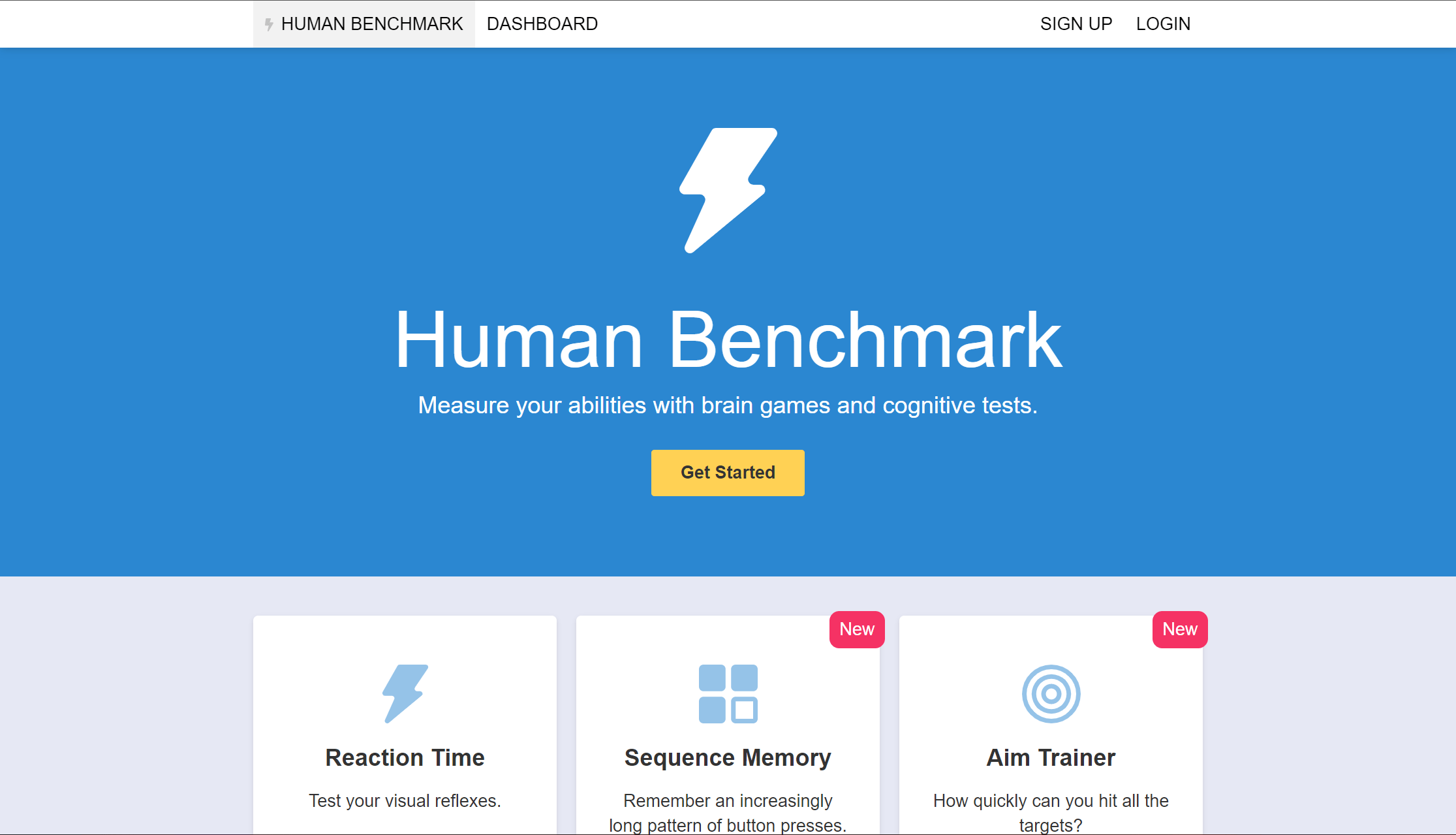 046人类基准测试记忆力和反应速度等素质