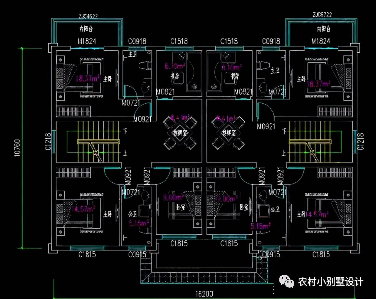 10款兄弟双拼别墅图纸第1套28万第4套60万好想都建回家