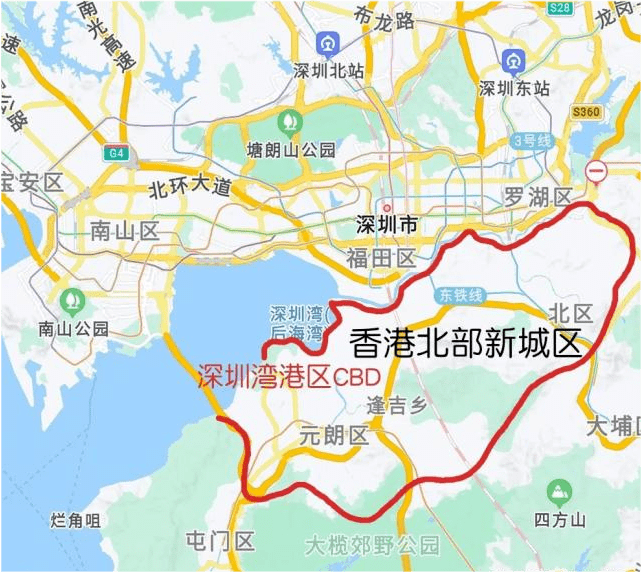 深圳香港地图放大图片