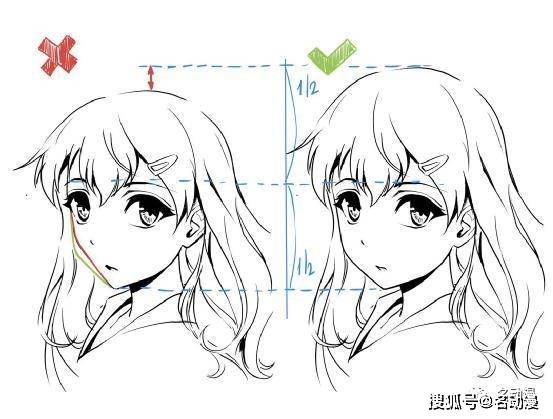 動漫人物頭部繪畫技法_臉部_同學_雷點