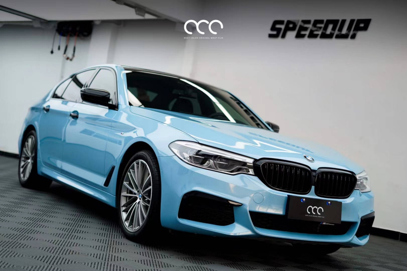 漫彩改色膜:宝马5系改色pet 冰晶蓝典藏版_搜狐汽车_搜狐网