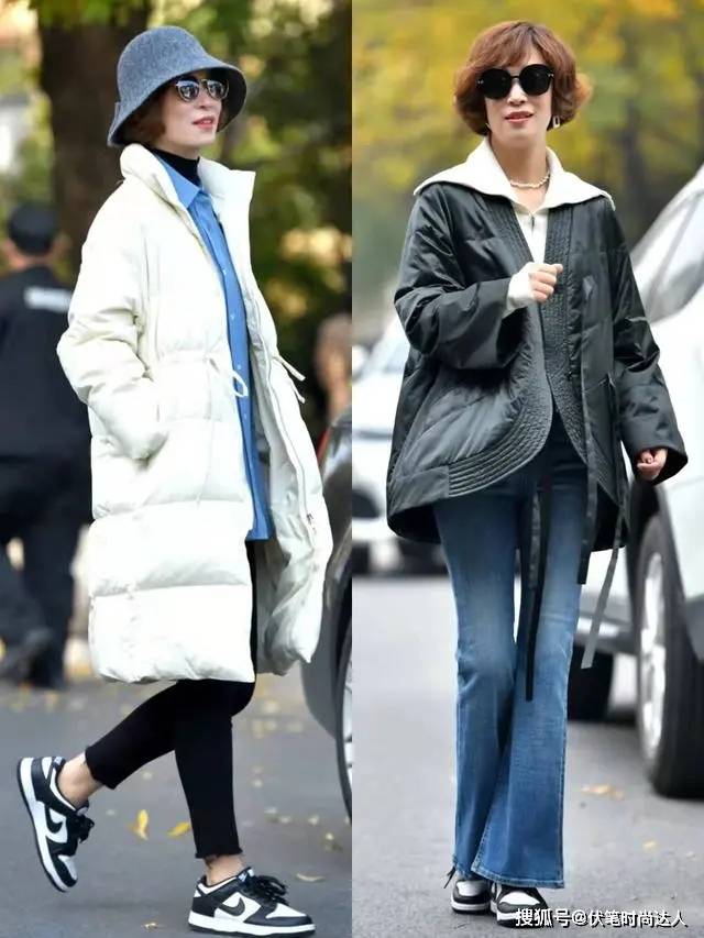 下半身 收起你的大衣吧!今年“绗缝羽绒服”火了,50、60岁穿时髦还显瘦