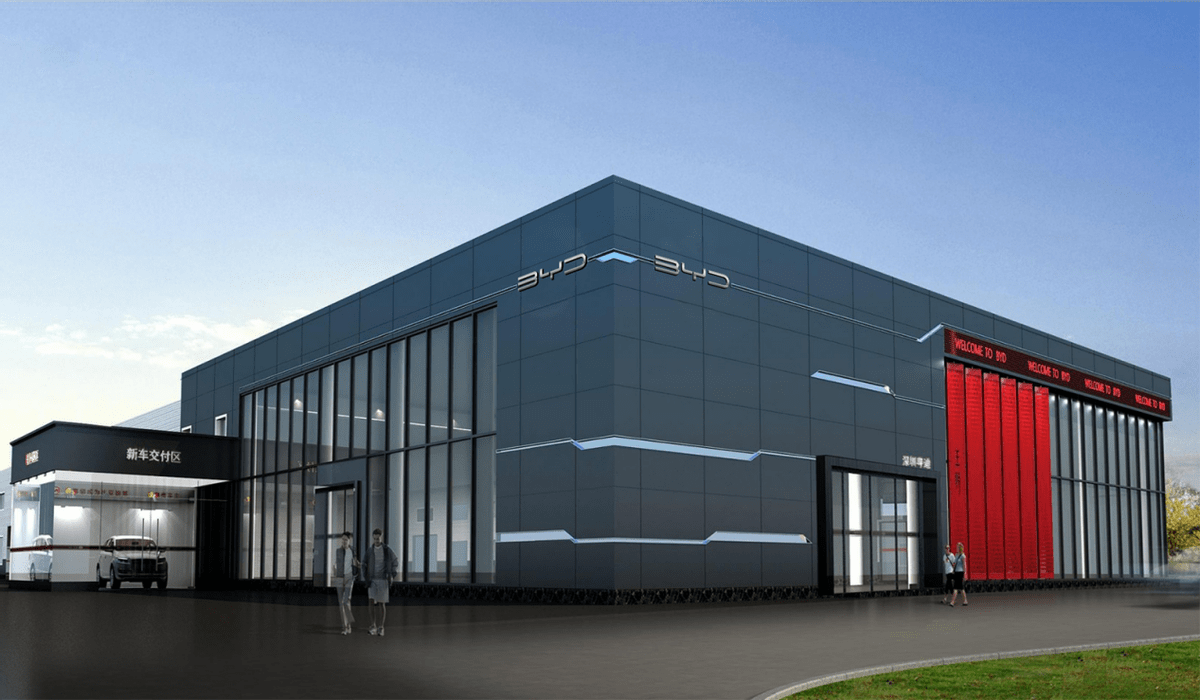 深圳市中心寸土寸金比亚迪4s店独占6层13万平