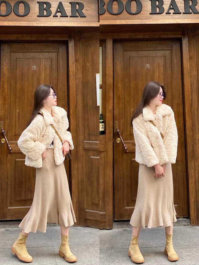 颜色 比大衣暖和，比羽绒服时尚，冬天的羊羔毛外套比想象更漂亮