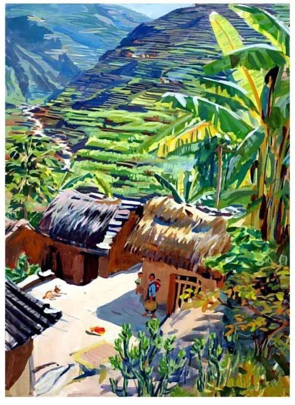 名人录画家姚钟华水粉画作品赏析