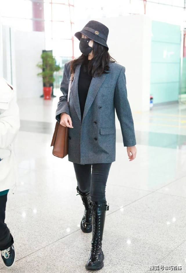 宋佳 好久不见的宋佳终于来喽!机场私服穿搭又酷又保暖,格调真高级