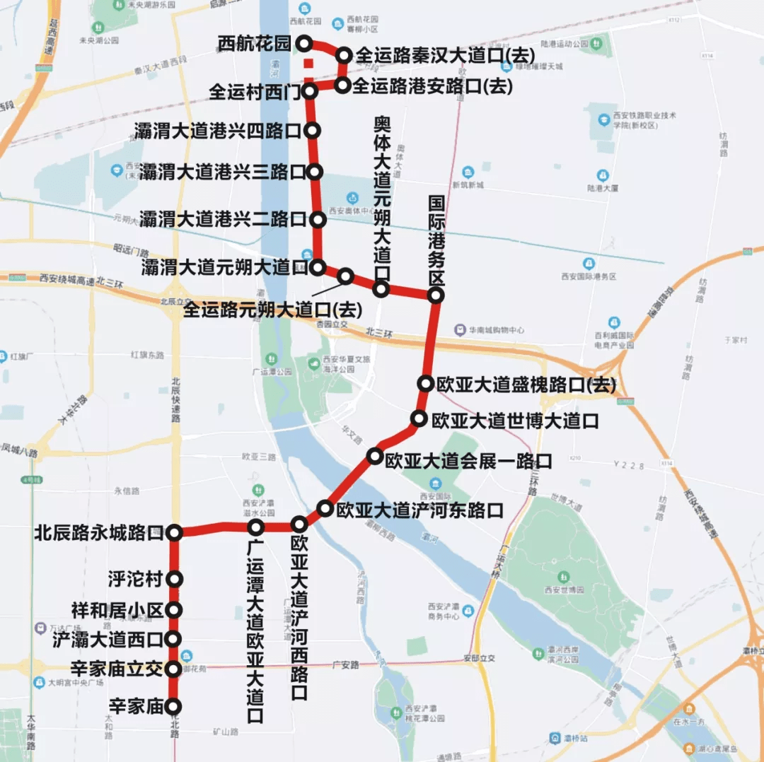 西安20路公交车路线图图片