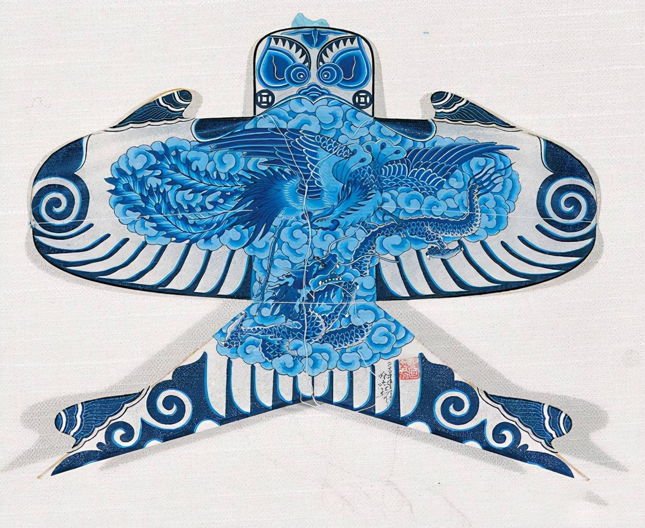 龙凤呈祥作者:哈亦琦创作年代:2002规格:22×27cm材质:纸牡丹蝶作者