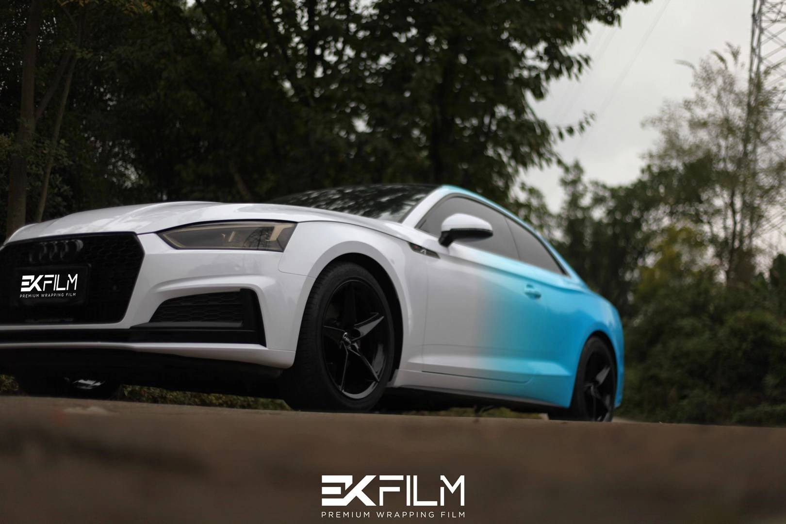 ekfilm改色膜奥迪a5改色渐变定制