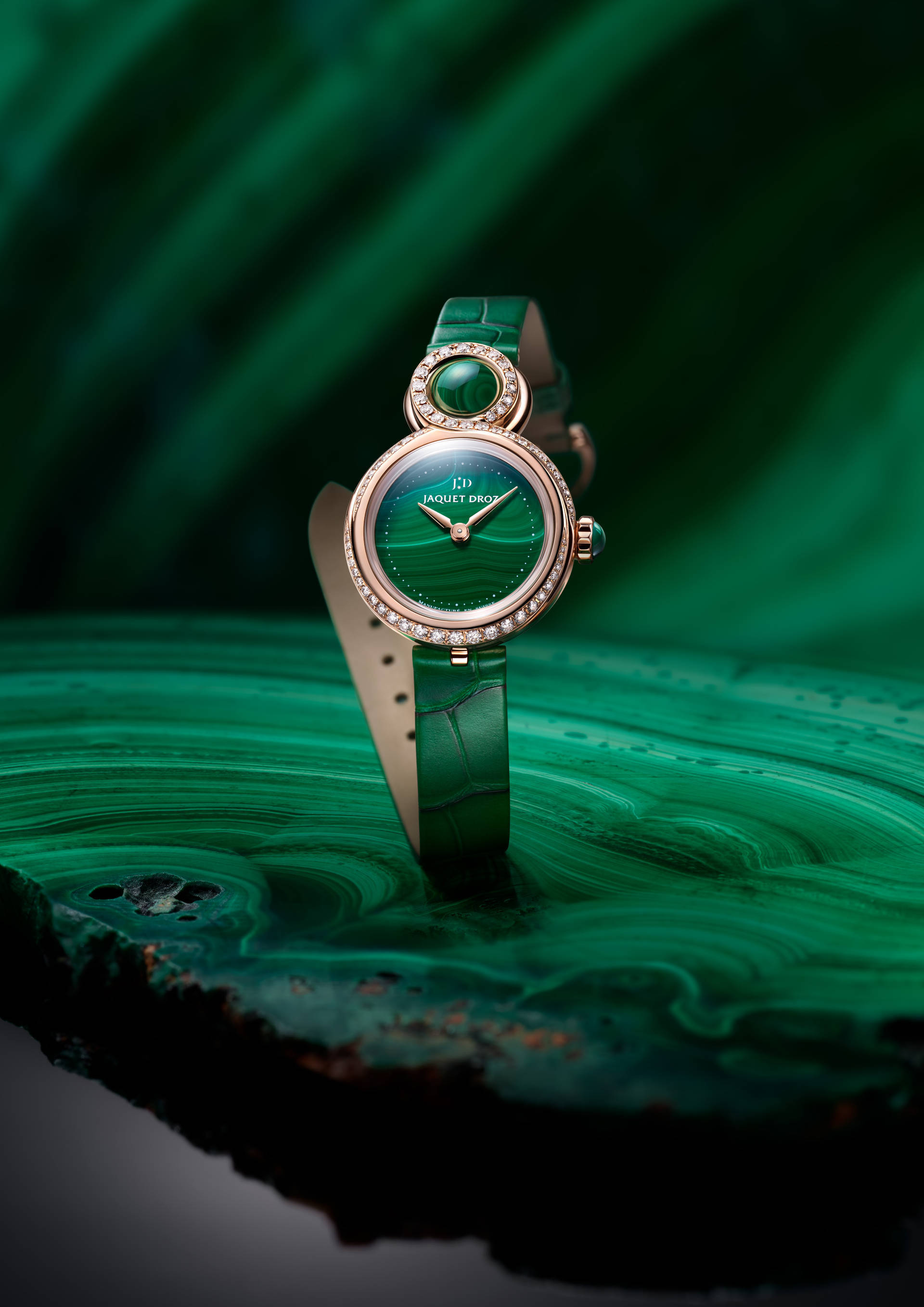 奢侈品媒体雅克德罗孔雀石腕表传递幸运能量奢华奢侈媒体
