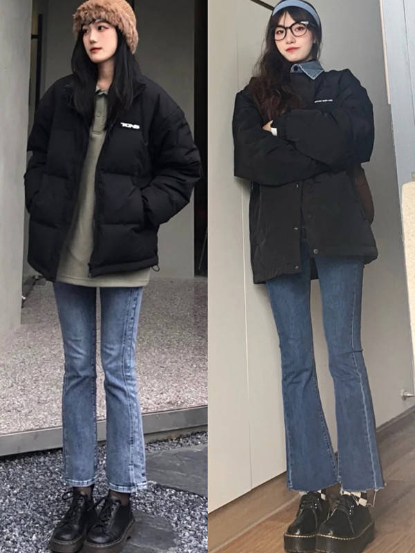 喇叭裤 女人再懒,穿羽绒服也别配打底裤,今年流行这4条裤子,更时髦