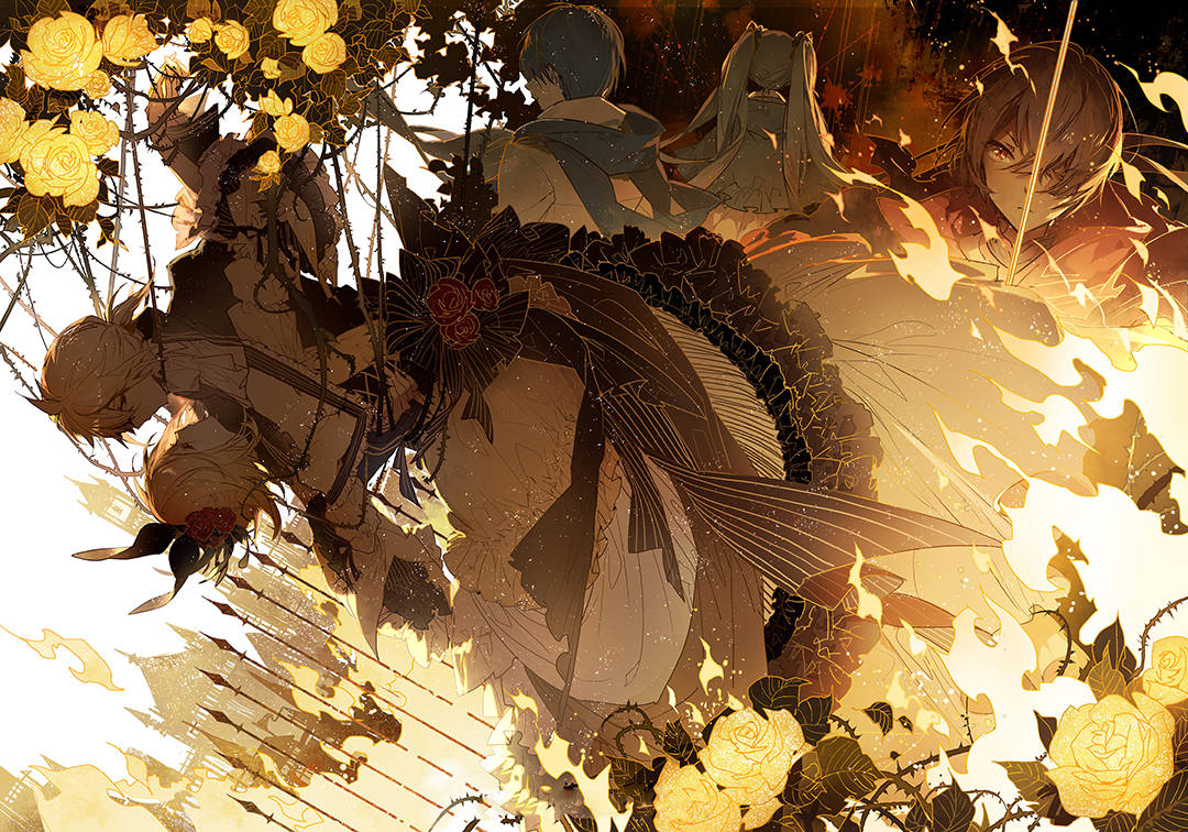 二次元日系风格的同人少女插画,给人一种清澈华丽的透明感_作品_rella