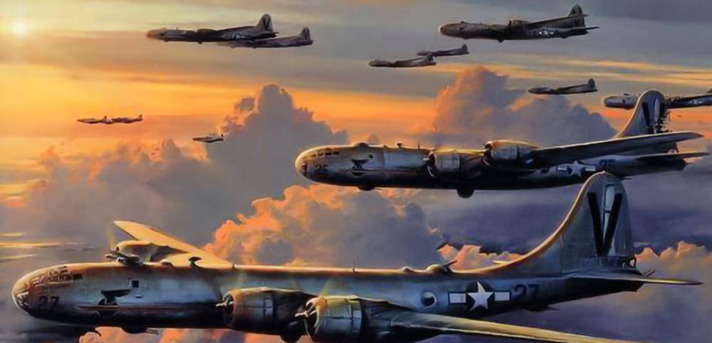 3月9日下午,334架b-29"超级空中堡垒"重型轰炸机,在第三一四轰炸机