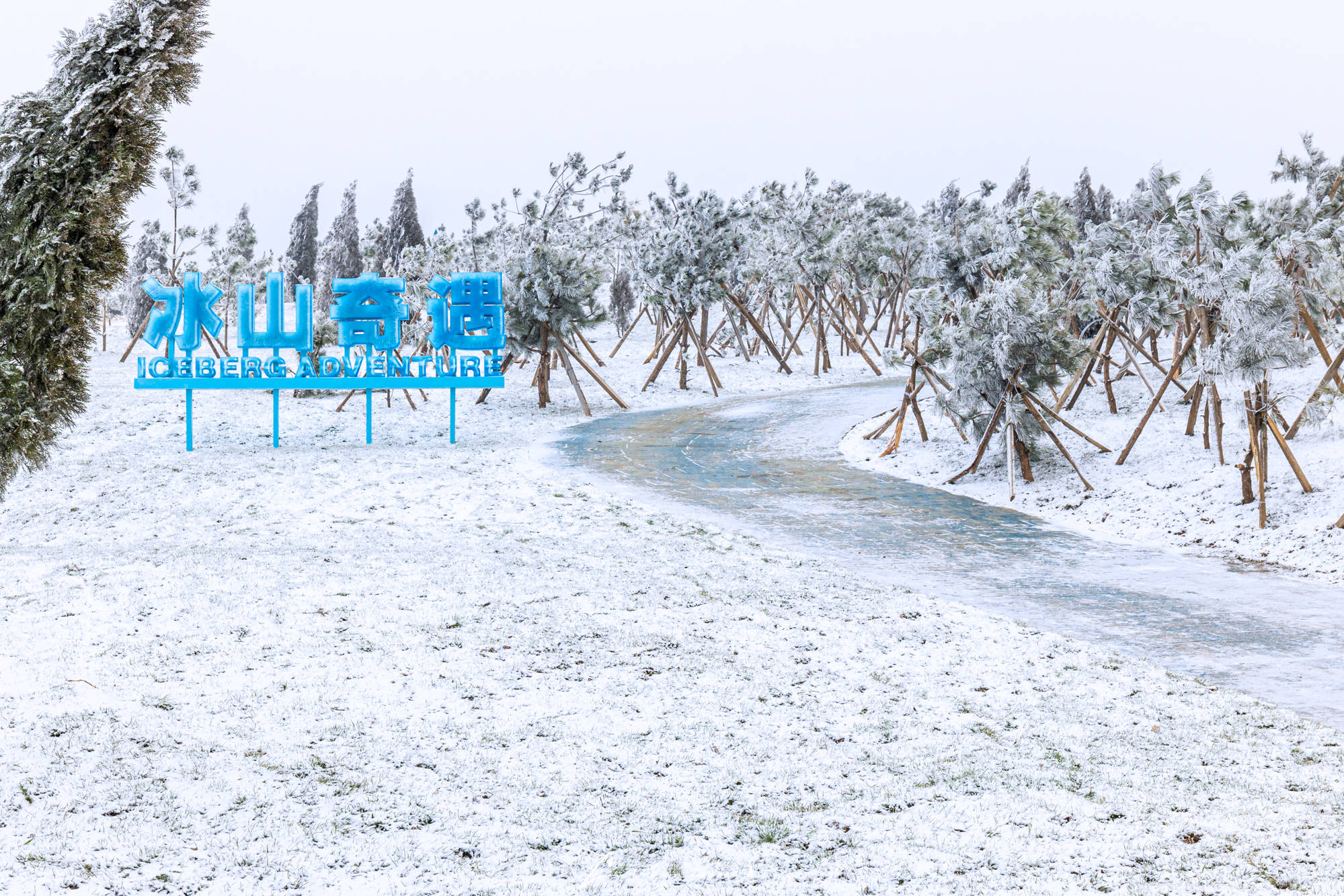 伏羲山滑雪图片