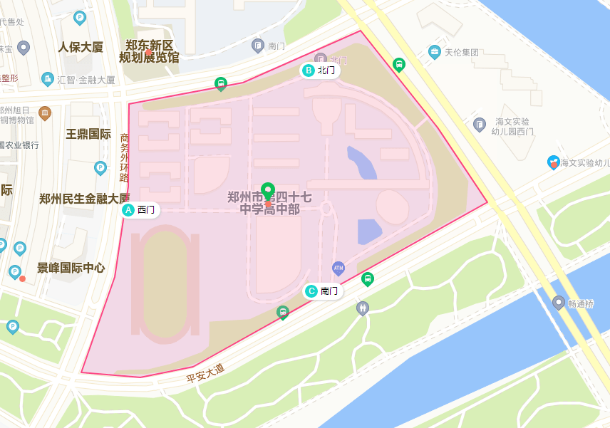 郑州四十七中平面图图片
