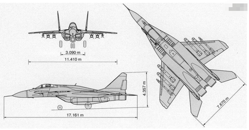上单翼常规气筒布局设计,外形看起来就像是一架缩水的苏-27战斗机