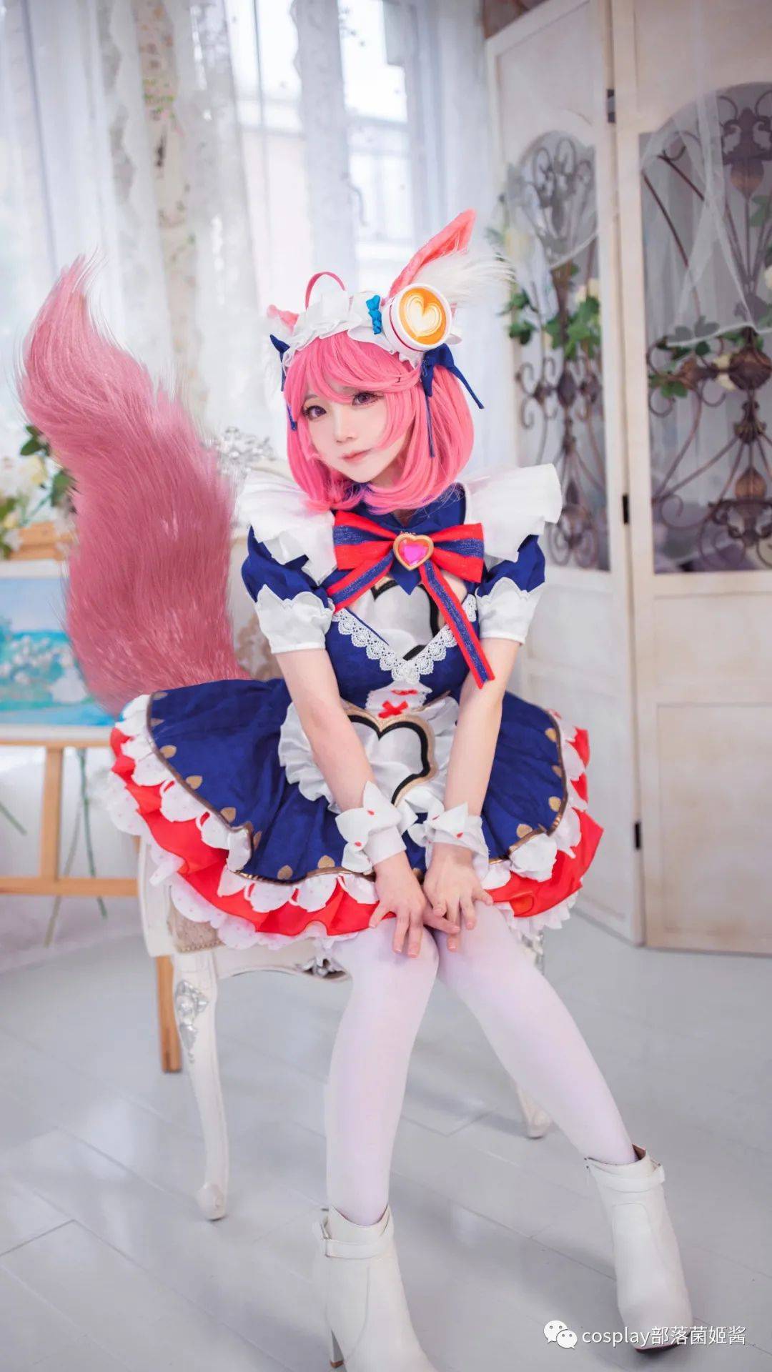 cos王者荣耀妲己女仆咖啡cos正片楚楚子