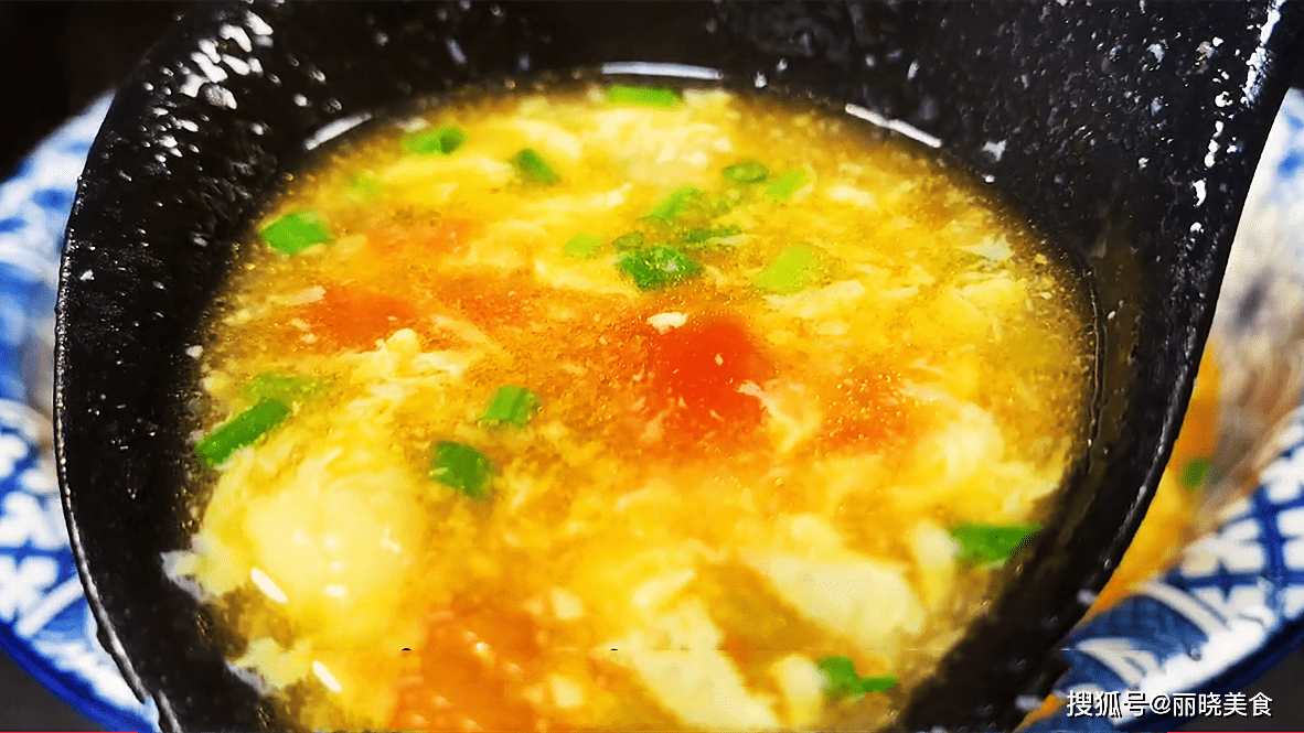 韭菜西红柿鸡蛋汤图片