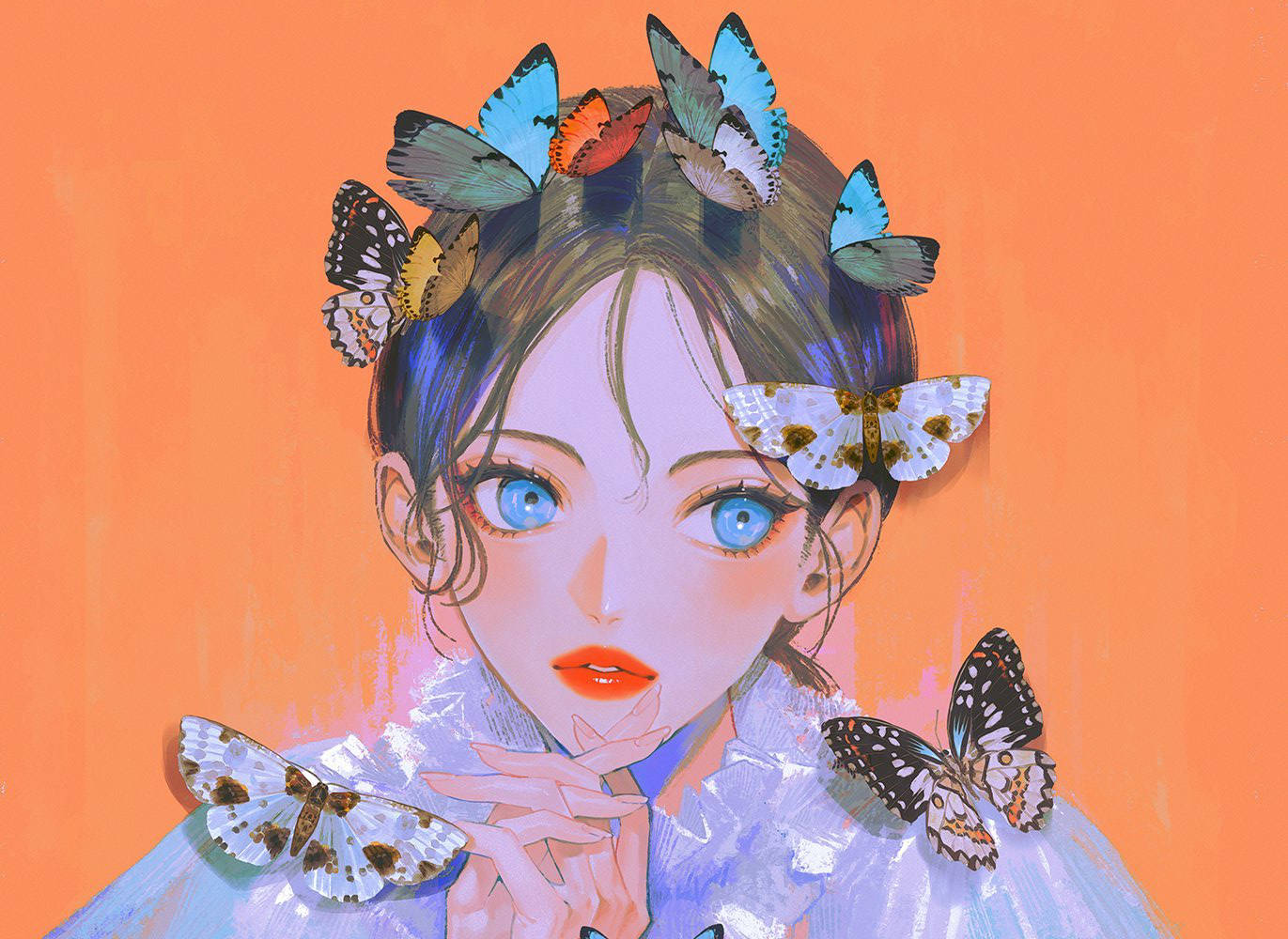 精致绝美的小姐姐插画,将哥特式风格体现的淋漓尽致_作品_画风_人物