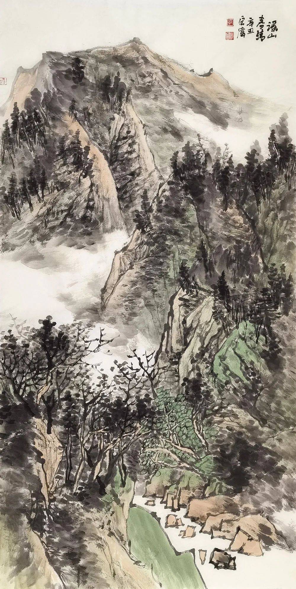 【作品鉴赏】孙宏伟,斋号汀蘭轩,国家一级美术师,中国山水画协会会员