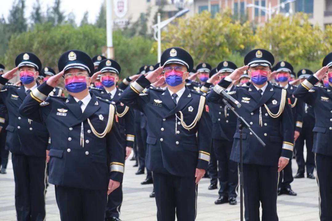 你好警察節平潭公安舉行2022年中國人民警察節升警旗儀式