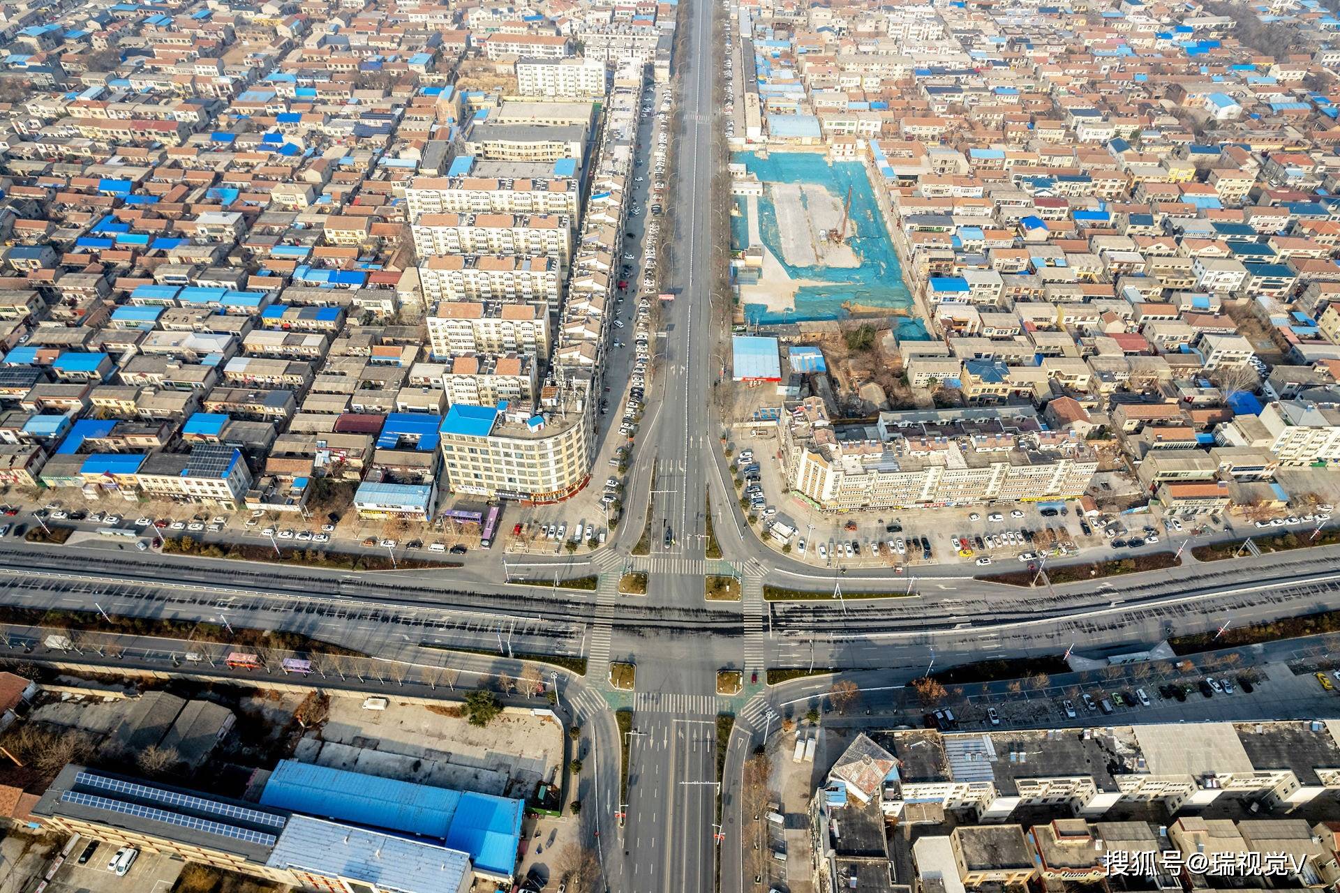 原创河南安阳航拍滑县空城街道路口那么的熟悉而又这么的陌生