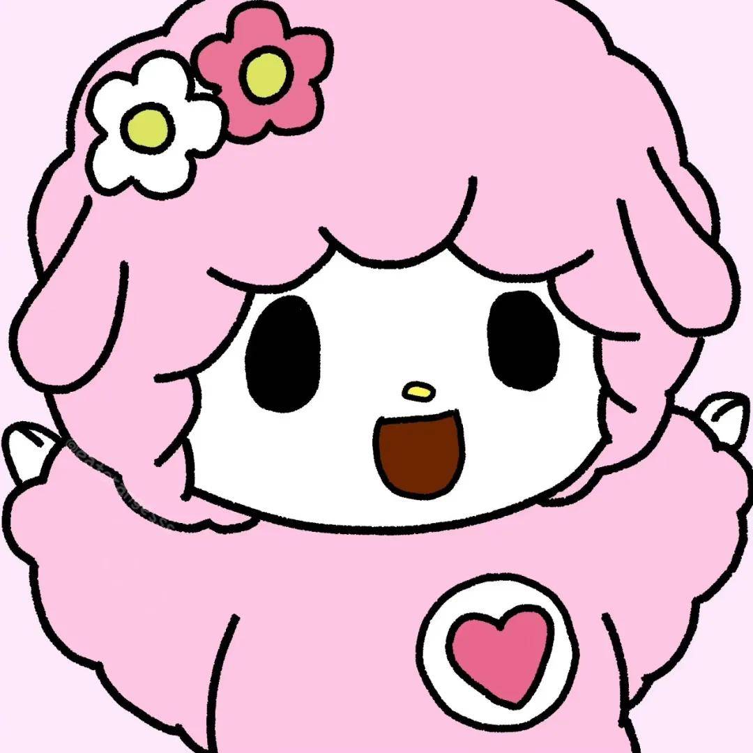 粉红羊头像_网络_头像