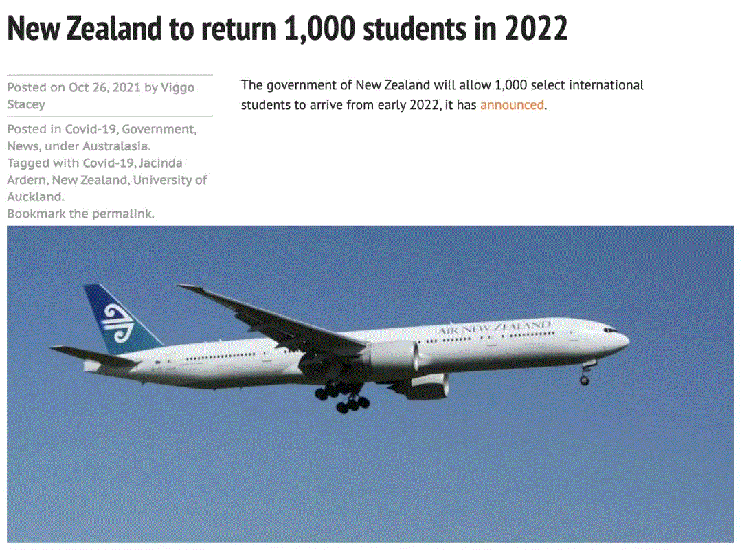 最新！1000名留学生返纽细则来了！在读这类课程的学生也可以申请返回啦！