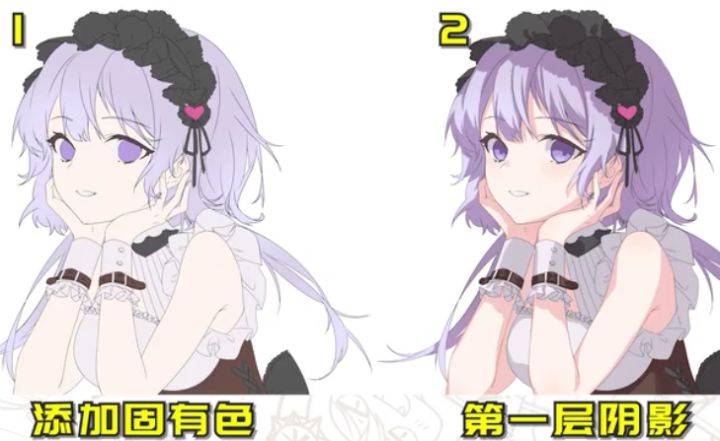 对比色板绘如何上色配色?板绘肤色上色方法
