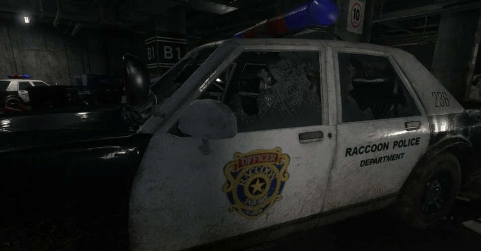 原创某玩家在百思买的停车场发现了一辆《生化危机》的警车
