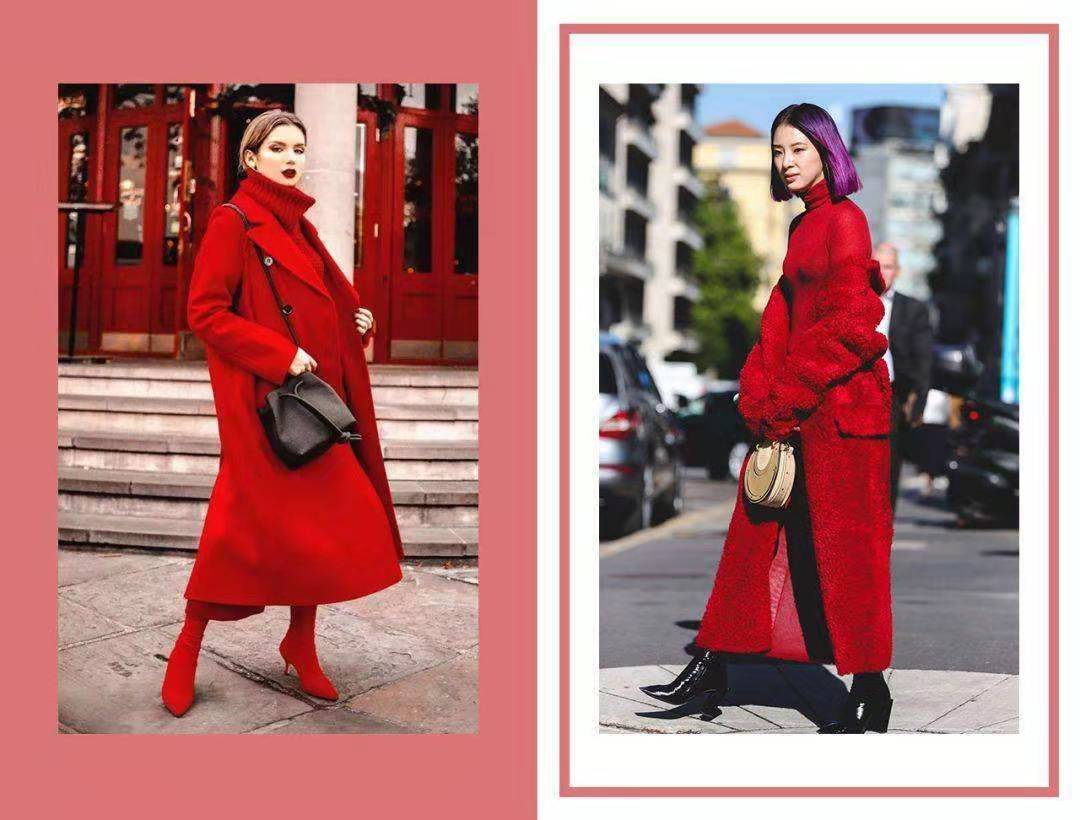 黑色 这才是新年穿搭的正确打开方式，喜庆洋气又时髦，瞬间成为焦点