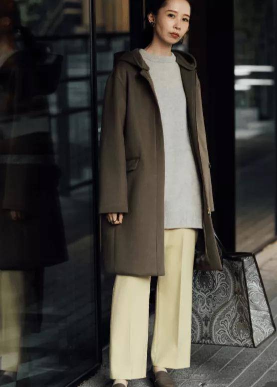 棕色 跟着日本小姐姐学大衣穿搭,温柔又优雅