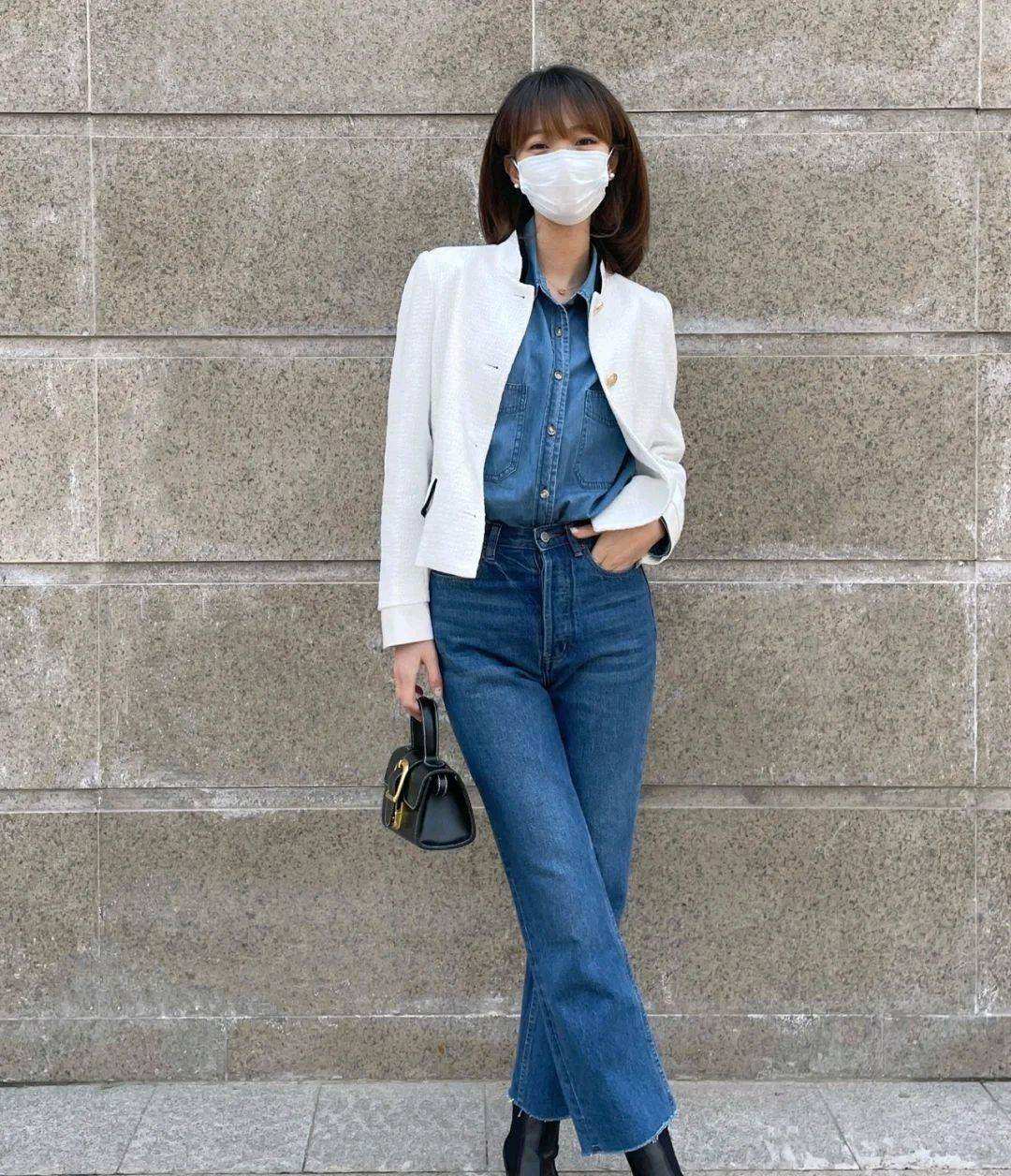 服装 小香风外套虽然很简约，但只要穿对了，就会让人眼前一亮