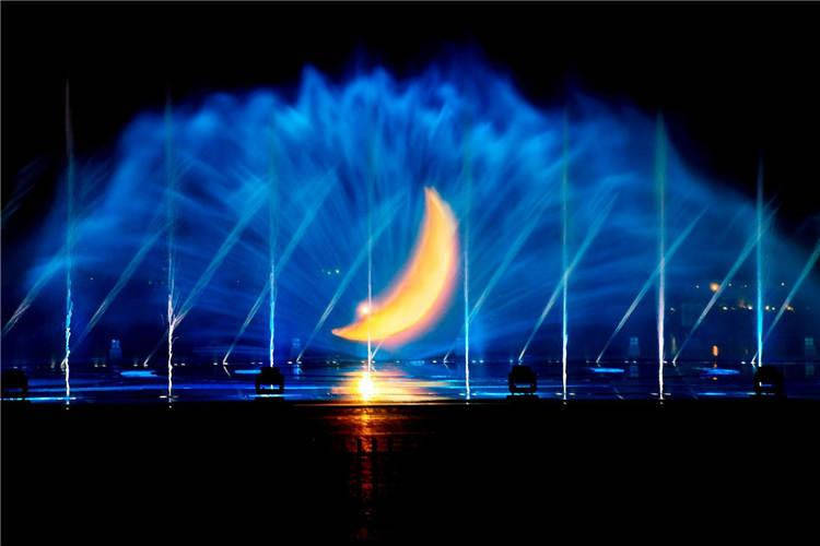 文旅夜游用全息投影打造全新的水幕投影