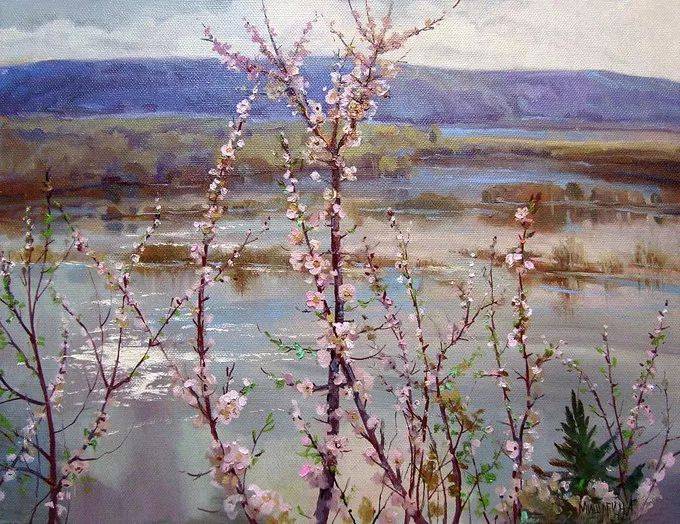 浓郁的色彩,俄罗斯画家安德烈·米沙金的风景油画(一)_画布_户外工作