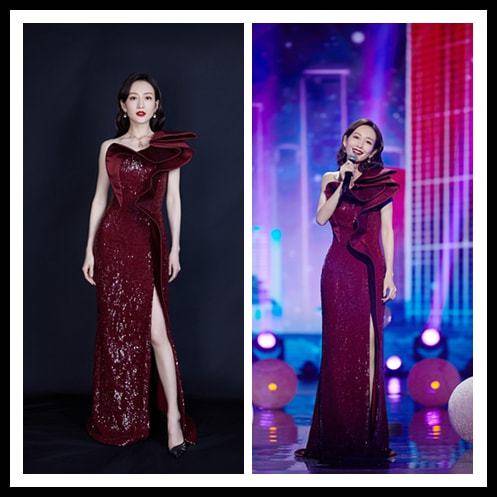 王鸥 王鸥长相气质都有古典美，穿开叉裙越大气越好看