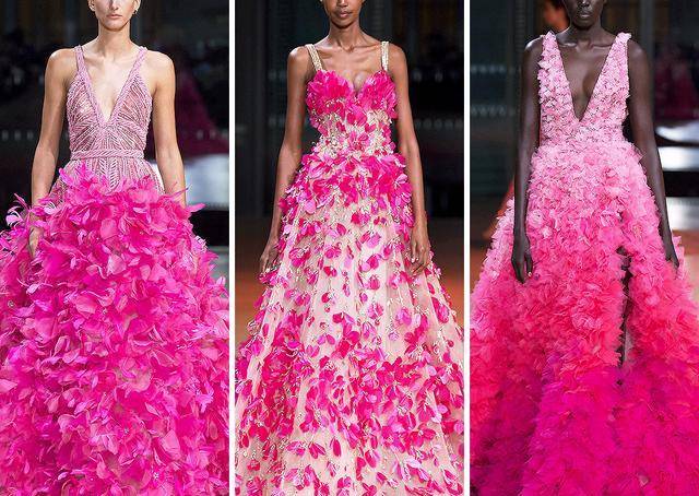 高定 黎巴嫩ElieSaab高定系列：2022春夏的美，花枝、刺绣、钉珠好仙