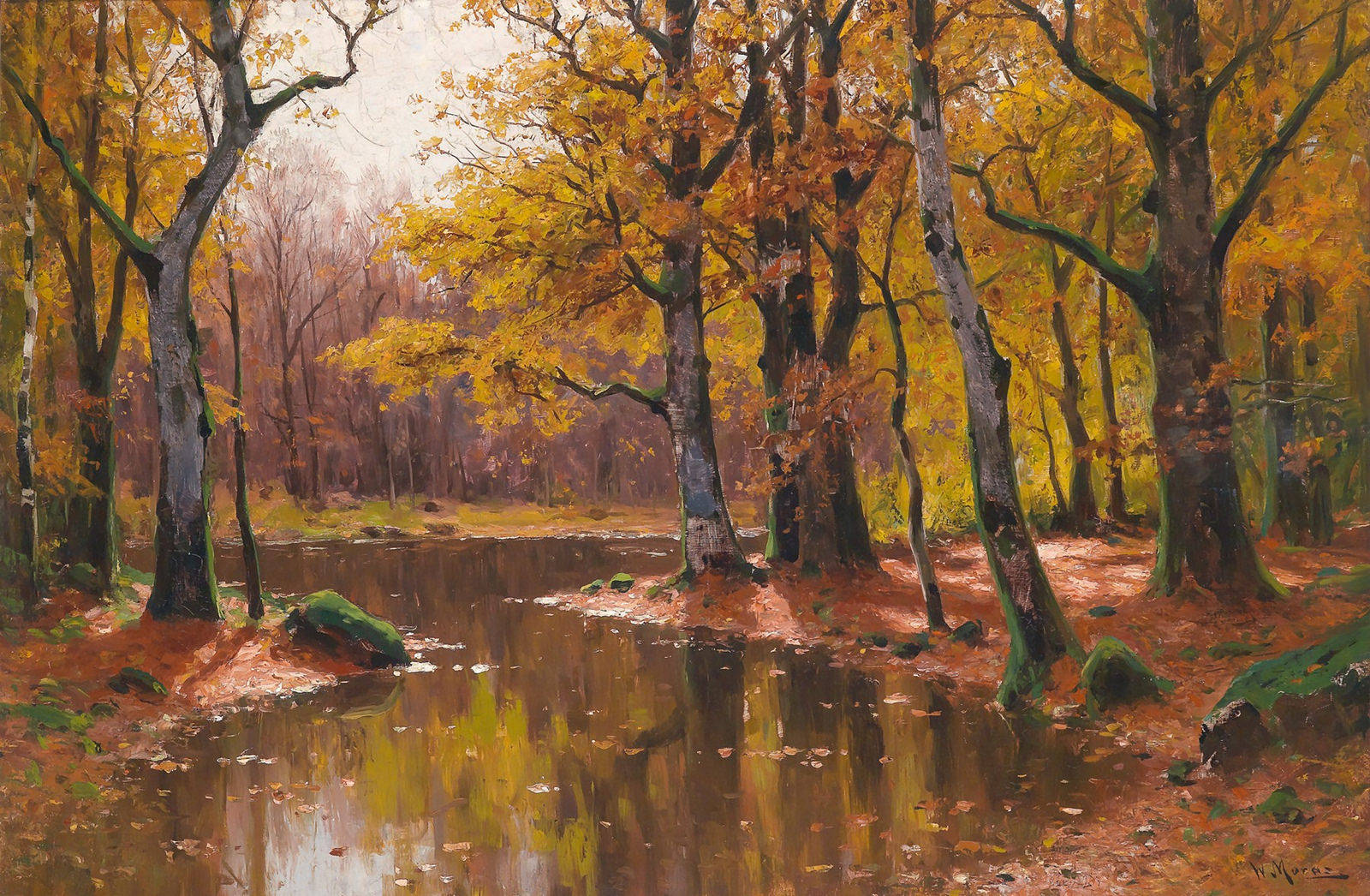 大自然的创造者德国画家沃尔特莫尔斯风景油画作品欣赏