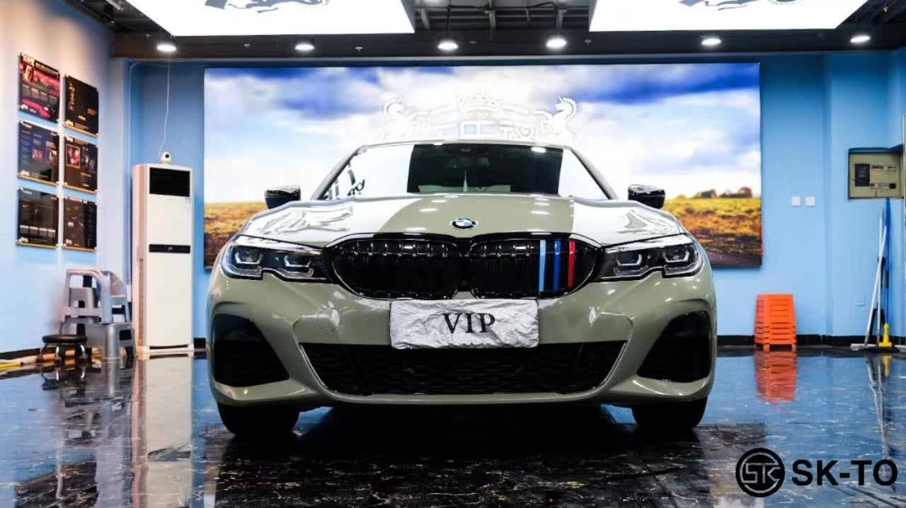 skto改色膜水晶装甲绿宝马3系