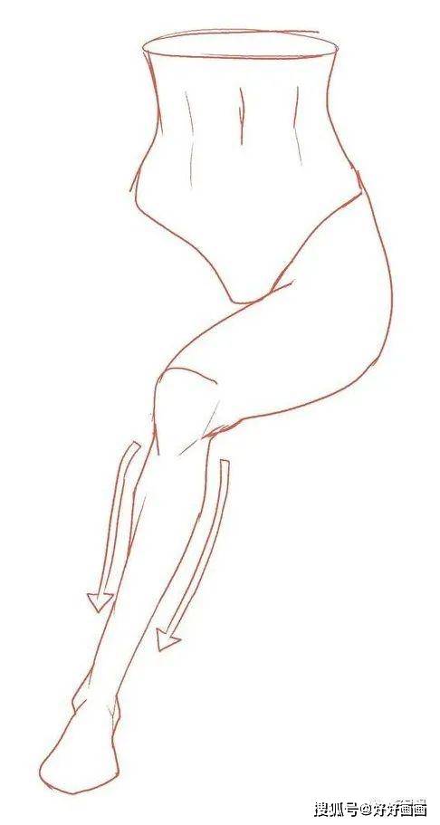 教你绘画动漫人物的二郎腿