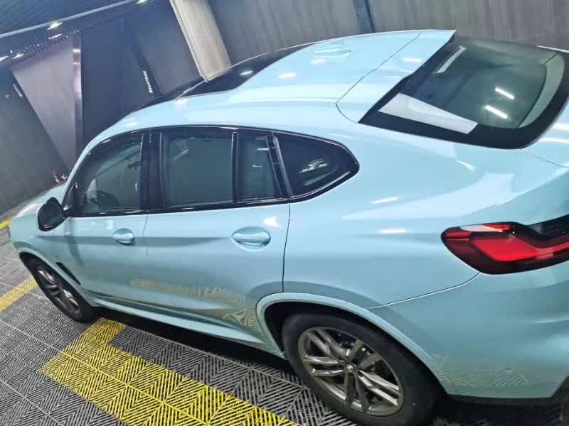 skto改色膜宝马x4改色海风蓝