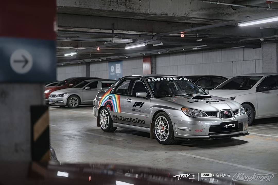 tmd潮牌改色膜斯巴鲁sti定制涂装