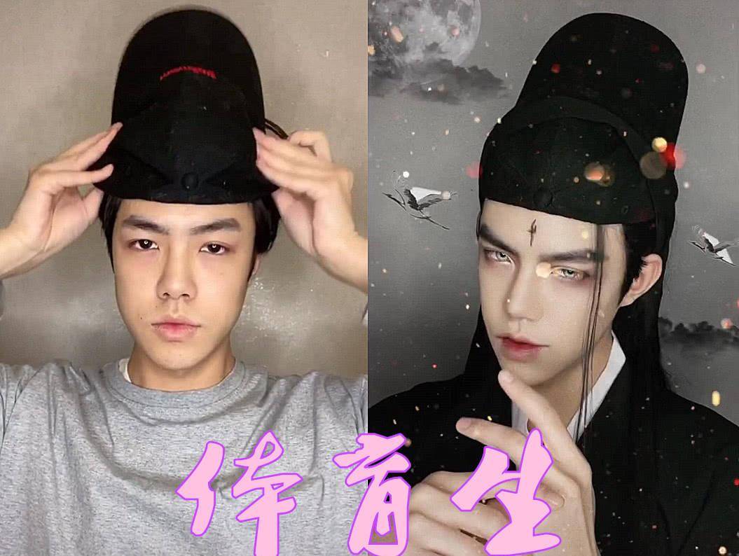 女孩子同是“戴帽拍”，文科生还好，体育生英俊，看到美术生：东方不败来了！