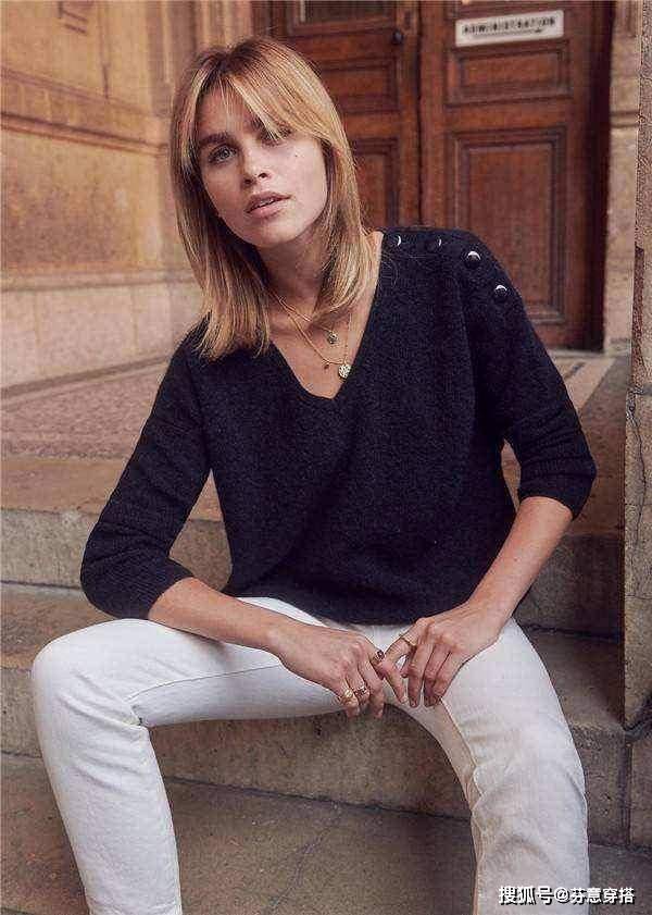 颜色 法国女人的浪漫与温暖,有一半藏在“毛衣”里,每一套都想照着穿