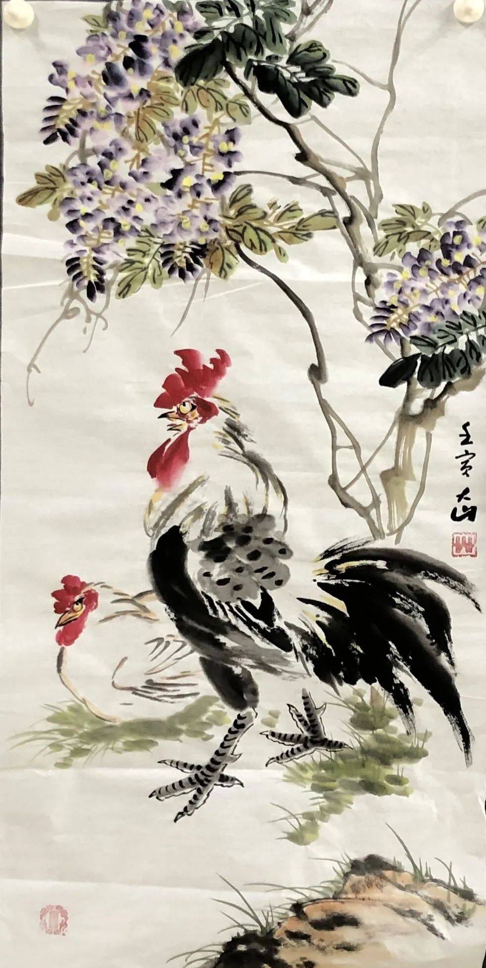 段莲军画家笔下生机勃发的花卉,灵动的鸟雀,鲜亮的色彩,往往都能吸引