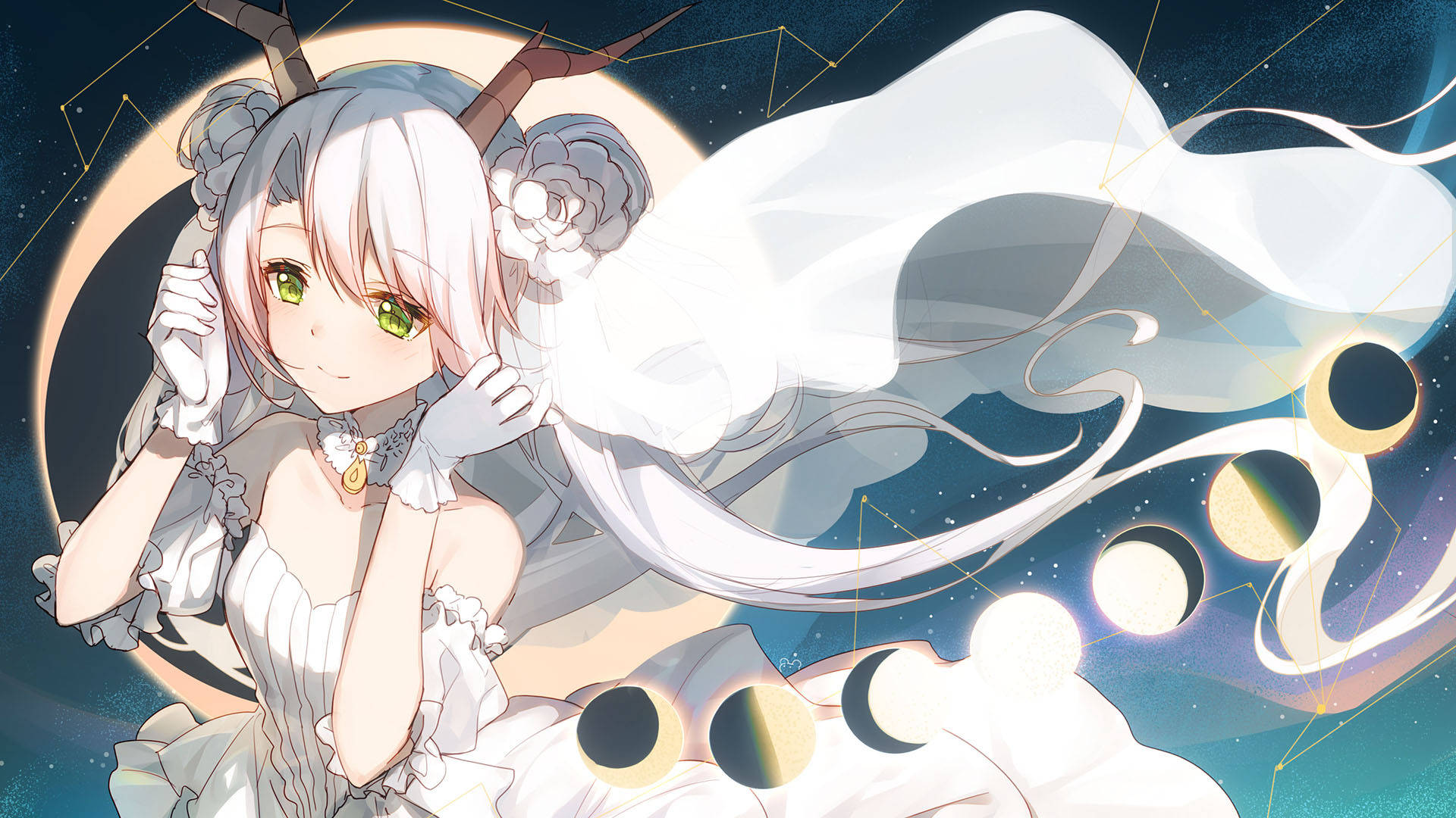 日系风格的美少女角色插画,光影感强烈,画面充满了故事性