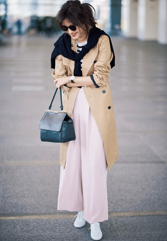 本人 真别小瞧了“高腰阔腿裤”，时髦显腿长，小个子穿了都叫绝