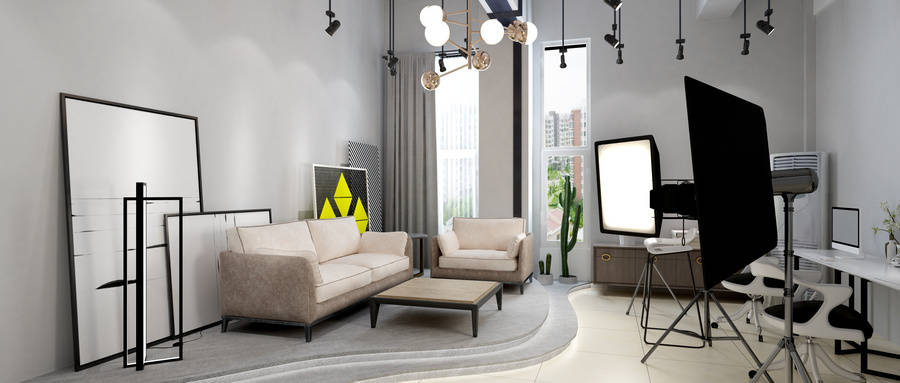 还有背景墙也是一目了然的,直播间布景师就是将背景墙设计美观,搭配好