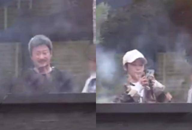 一身吴京带俩子出游个个晒成黑黝黝，硬汉教育下，俩儿子胖嘟嘟可爱