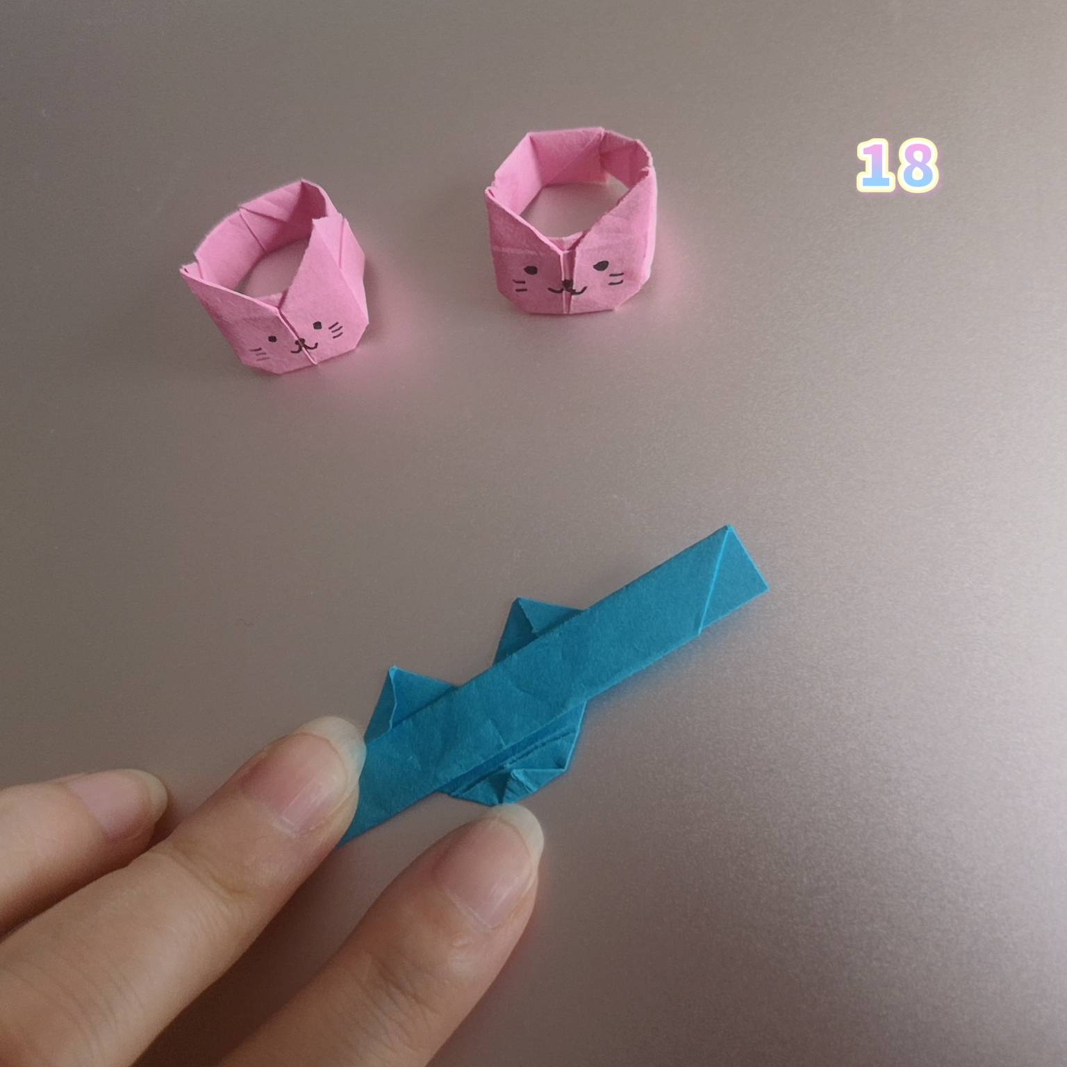 可爱的猫咪戒指折纸教程超详细